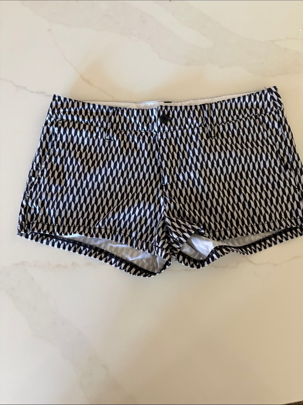 Hurley Black and White Geometric Athletic Shorts